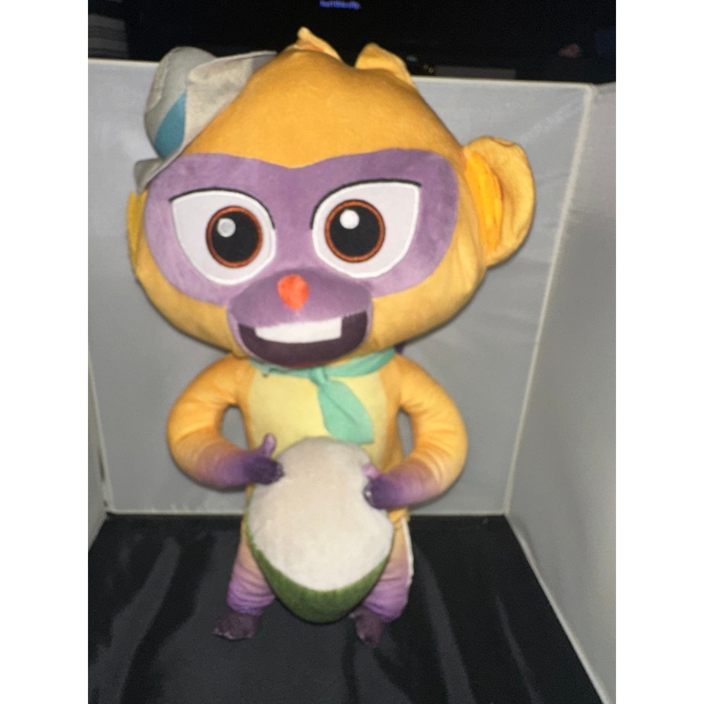 Vivo Kinkajou Plush Netflix Movie Stuffed Monkey Yellow Purple 16" CUT TAG
